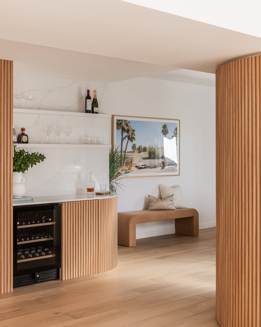 Fluted-Oak Bar & Window Seat, Paradise Point