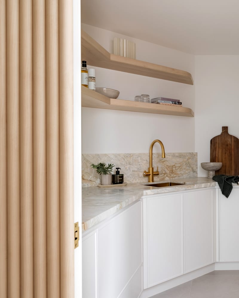 Custom butler's pantry with fluted cabinetry, Broadbeach