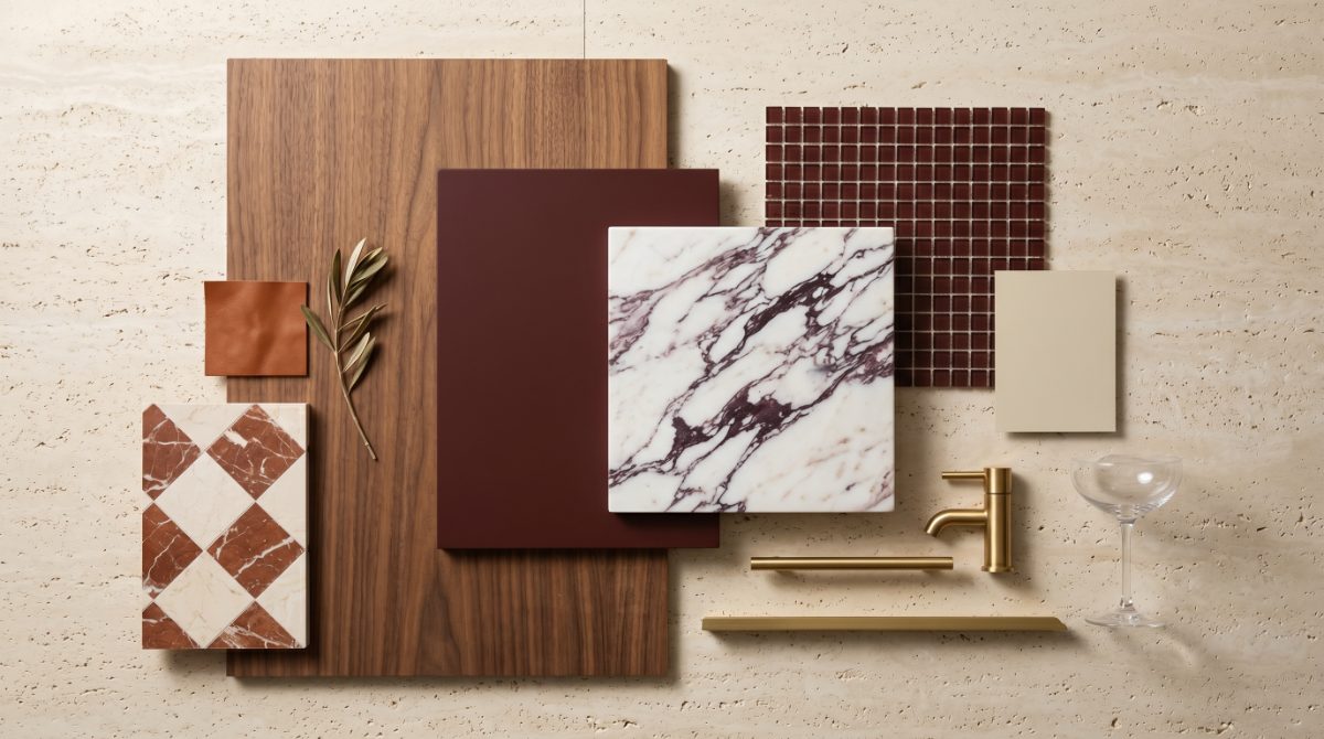 Bar material flat lay