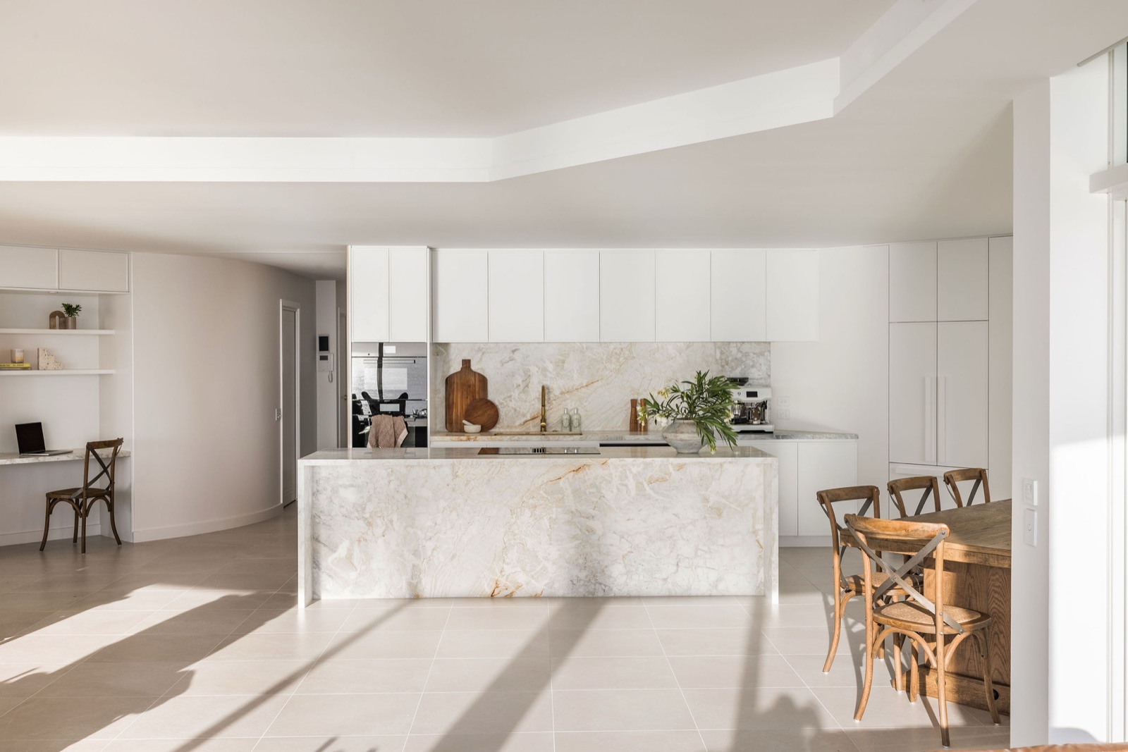 Sculptural Stone Kitchen, Broadbeach