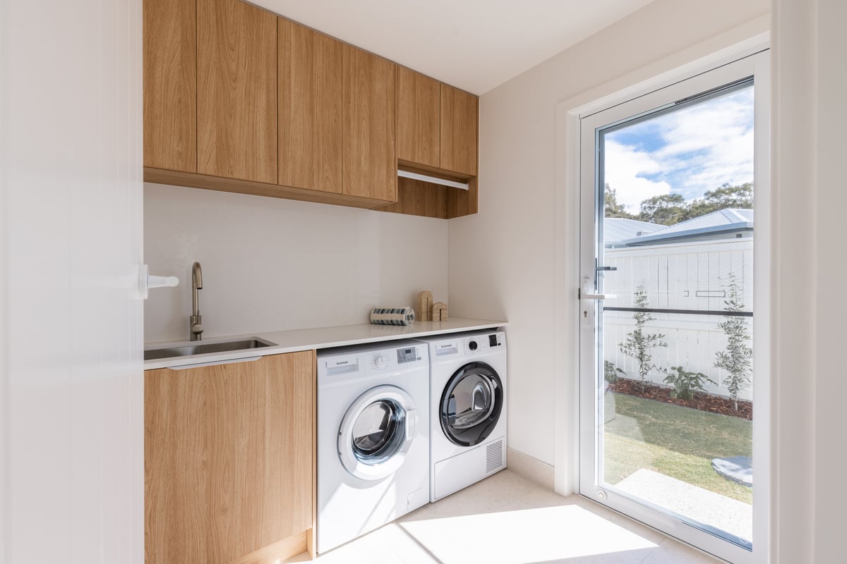 A completed laundry renovation on the Gold Coast